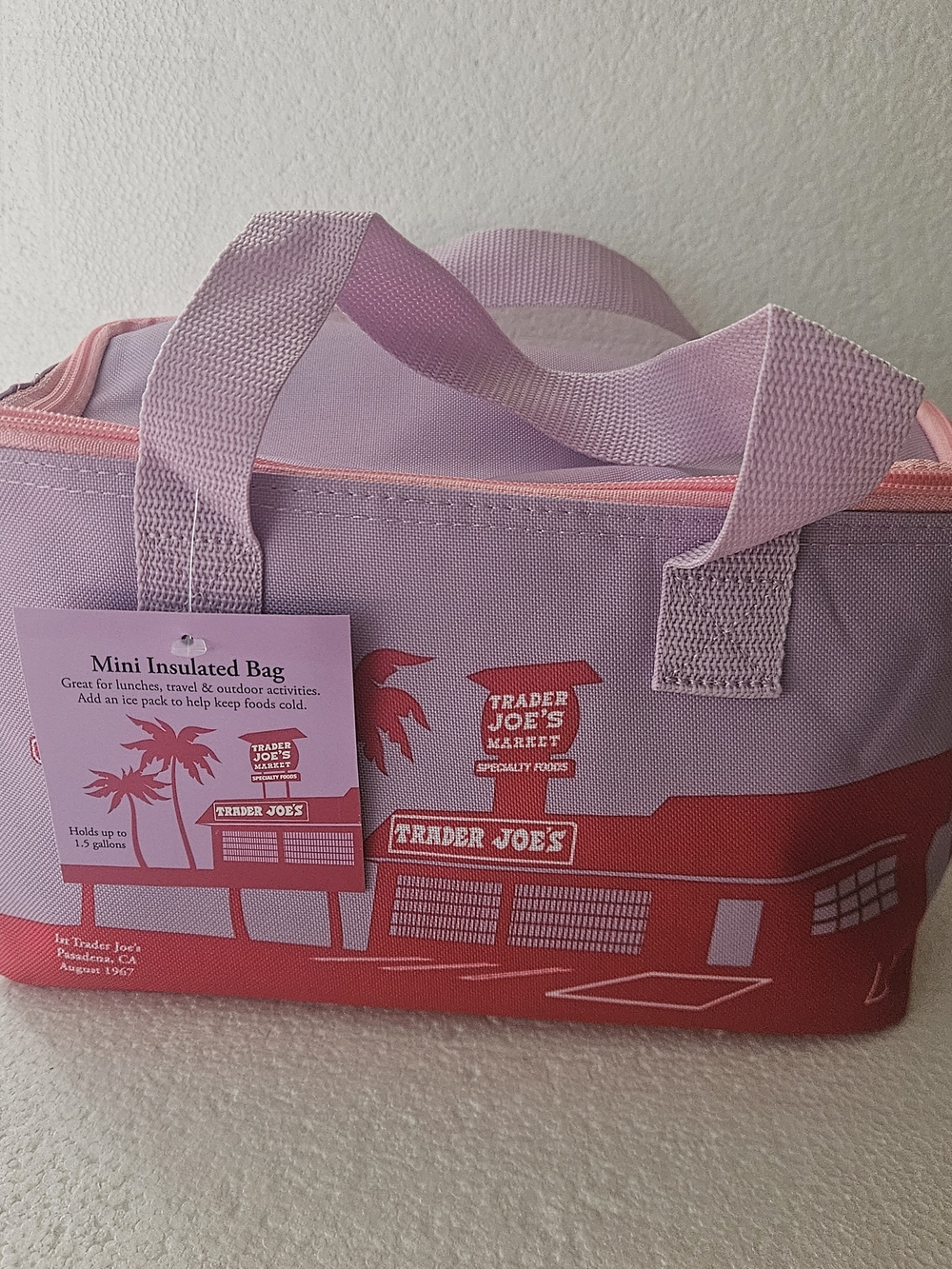 Trader Joe's Lavender Mini Insulated Tote Bag